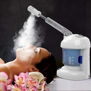 Facial Steamer -  Steamer with Extendable Arm - Professional Nano Ionic Facial Steamer for Deep Cleaning - Portable for Personal Care Use at Home or Salon (White)