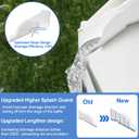 Wadoy RV Gutter Spouts with Extensions, RV Rain Gutter Spouts 4R & 4L White
