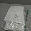 Qutuus 50 pcs White Paper Gift Bags with Handles 8x4.5x10 White Paper Bags for Party Favor, Shopping, Wedding, Retail, Recyclable Medium Gift Bags Bulk