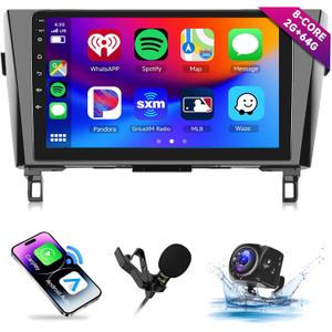 [4G+64G] 8 Core Car Radio for Nissan Rogue X-Trail Qashqai 2014-2018 Android Head Unit with Carplay Android Auto, Hodozzy 10.1 Inch Touch Screen with GPS, Bluetooth, WiFi, Mirror Link, FM/RDS Radio