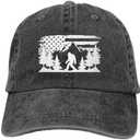 Bigfoot Hats for Men Black Baseball Cap Women Vintage Adjustable Dad Hat Funny Trucker Hat Summer
