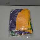 4 Pcs Mardi Gras Bunting Flag Banner Pleated Polyester Fabric Carnival Party Decoration Outdoor Flags and Banners Carnival Party Decoration for Home Indoor (2 x 4 ft)