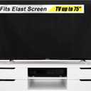 Fanfanwin 75''W x 42''H Textile Anti-scratch TV Cover for Moving Fits TV Screens up to 70"-75" Heavy Duty Tear resistance Flat Screen Protection During House Moving, Storing, or Home Renovation (Black)