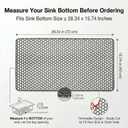 Sink Protectors for Kitchen Sink - Grey 28.34" x 15.74" Silicone Sink Mat - Can DIY Drain Holes - Non-slip Heat Resistant Liner for Bottom of Farmhouse Porcelain Stainless Steel