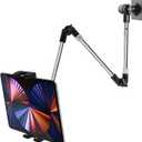 Tablet Wall Mount Holder, 35" Aluminum Foldable Arm, 360 Degree Angle Adjustable for Kitchen/Desk, for iPad Pro Air Mini, Galaxy Tab, Z Fold, Fire HD, Switch, iPhone, Camera, Webcam, 4.7-13" Devices