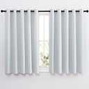 NICETOWN Greyish White Room Darkening Curtains - Window Treatment Thermal Insulated Grommet Room Darkening Curtains/Drapes for Bedroom (2 Panels, 66 by 54, Greyish White)