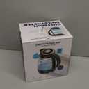 Chefman Electric Kettle, 1.8L 1500W, Hot Water Boiler, Removable Lid for Easy Cleaning, Auto Shut Off, Boil-Dry Protection, Stainless Steel Filter, BPA Free, Borosilicate Glass Electric Tea Kettle (Black)