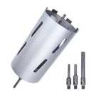 5-1/2 inch Diamond Dry Core Drill Bit, 10" Drilling Depth, 5/8"-11 Thread Core Drill Bit for Concrete Masonry Brick Block, Includes 3 Adapters SDS Plus, SDS Max and Hex (5-1/2 inch)