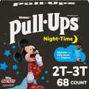 Pull-Ups Boys' Night-Time Potty Training Pants, Size 2T-3T Overnight Training Underwear (16-34 lbs), 68 Ct
