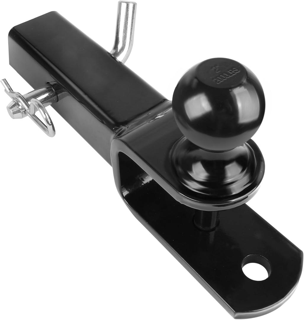 MaxxHaul 50625 3-in-1 ATV UTV Trailer Hitch Mount with Hitch Ball and Winch Strap Loop 2" Ball, 2" Shank, 1/4" Rise Fits 2" Receiver, 2000 lbs Capacity MaxxHaul 50625 3-in-1 ATV UTV Trailer Hitch Mount with Hitch Ball and Winch Strap Loop 2" Ball, 2" Shank, 1/4" Rise Fits 2" Receiver, 2000 lbs Capacity