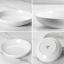 MALACASA 8.85" Large Pasta Bowls, 42 OZ White Salad Bowls Soup Bowls, Porcelain Serving Bowls Set of 6, Large Kitchen Bowl Plates Pasta Plates, Microwave & Dishwasher Safe, Series REGULAR