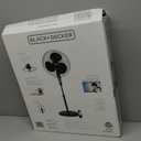 BLACK+DECKER 18-Inch Stand Fan with Pedestal Base, Height Adjustable Pedestal Fan with Remote and Touch Control Panel, Free Standing Fan with 90-Degree Oscillating and 3-Speed Settings, Black