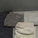 Volcanics Set of 4 Neutral Grey Corduroy Decorative Couch Throw Pillow Covers 18x18 Inch, Western Modern Farmhouse Striped Cushion Cases, Soft Boho Square Accent Pillow Covers for Home Sofa