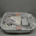 Stainless Steel Sifting Litter Box with Lid, Metal Litter Pan with Scoop for Big Cats Multi Cat, Extra Large Cats Litterbox Odor Control Easy Clean (23 * 15.7 * 16.7inch-Full Enclosed, X-Large)