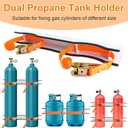 Dual Propane Tank Holder 1 Pack Wall Propane Tank Mount for 2 Gas Cylinders