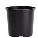 6 PCS  9 in. H X 10-1/2 in. W X 10.5 in. D Plastic Basic Flower Pot Black