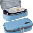 Gloppie Pencil Case Zipper Pencil Pouch Pencil Box for Boys Girls Pen Case Stationary Organizer, Back to School Supplies, Light Blue