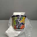 Nearly Natural Handcrafted Talavera Ceramic Planter - 7in x 8in, Vibrant Hand-Painted Mexican Design, Ceramic with Drainage Hole