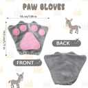 2 x Halloween Cat Costume Tiger Wolf Donkey Lion Panther Cosplay Accessories Ear and Tail Decoration Set Costumes (Gray)