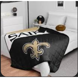 Foco Blanket New Orleans Saints 80" x 60" ( Colors: Black, White, Gold)