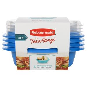 Rubbermaid 8 Containers 5.2 Cup 2 Pack, Red and Blue