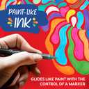 Sharpie Creative Markers, Water-Based Acrylic, Brush Tip, Assorted Colors, 12 Count Arts & Crafts, Kids Activity, School Classroom; Works on Paper, Metal, Wood, Ceramic, Glass, Rock, Canvas
