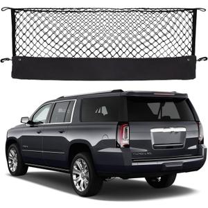 Envelope Style Cargo Net Compatible with Chevrolet Chevy Suburban, Cadillac Escalade GMC Yukon XL Denali SLE SLT AT4 New 2025 2024 2023 2022 2021 2020 2019-2015 Trunk Car Rear Tailgate Netting