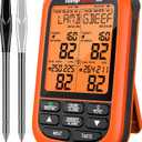 TempPro TempSpike 1000FT Wireless Meat Thermometer Digital with 2 Upgraded Ultra-Thin Probes, Kitchen Food Thermometer Cooking, Turkey, Smoker, BBQ, Grill Temperature Indicator (Previously ThermoPro)