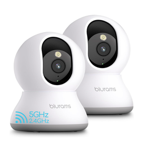 blurams 5G Cameras for Home Security, 2K Pet Camera with Phone App, 360° PTZ Indoor Camera w/DualBand WiFi6, Free Human/Motion/Sound Detection, 2Way Talk, Night Vision, Compatible with Alexa, 2Pack
