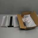 6 Pack Floating Shelf Brackets, 10 inch Heavy Duty Industrial Shelf Bracket, Black Metal L Brackets for Shelves Support DIY(1/5 Inch Thicked)