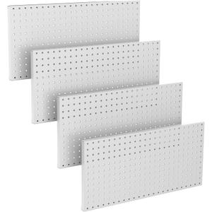 TORACK 4Pcs Metal Pegboard Panels(12" x 24") for Wall, Garage Tools Organizer Pegboard for Workbench, Modular Peg Board, Tool Organizer Board Kit(Pack of 4, Grey) 