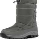 DREAM PAIRS Women's Winter Snow Boots Waterproof Lightweight Warm Fashion Janara Mid Calf Boot (6, Grey)