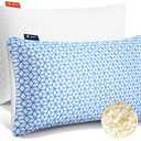 Love Attitude Shredded Memory Foam Pillows King Size Set of 1, Cooling Pillow Firm and Soft Adjustable for Side Back Stomach Sleepers
