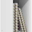Furinno Fulda Book Shelf, 5-Tier Tall Narrow Bookshelf, Standing Bookcase with 6-in Width Storage Shelf, 9.3 x 5.9 x 51.9, for Organization Storage, for Living Room, Bedroom, Home Office, White