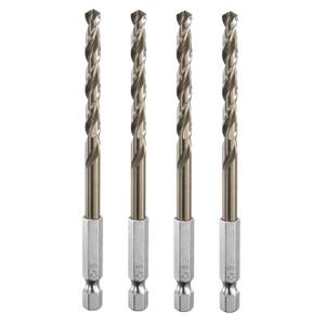 5 x HARFINGTON 4pcs M35 High Speed Steel Cobalt Twist Drill Bit 5.2mm/0.04" Dia with Quick Change 1/4" Hex Shank Jobber Drill Bit for Metal, Steel, Copper, Aluminum, Zinc Alloy