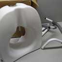 Raised Toilet Seat with Handles for Elderly - Toilet Seat Risers for Seniors with Adjustable Padded Arms - Elevated Toilet Safety Seat for Standard or Elongated Commode