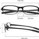 PROFLEX SpareSpecs Reading Glasses (value 5 pack) - lightweight, impact resistant, scratch resistant, bendy, flexible, anti-slip, unisex (mens + womens) (Oval; BLK; +3.5) (Black)