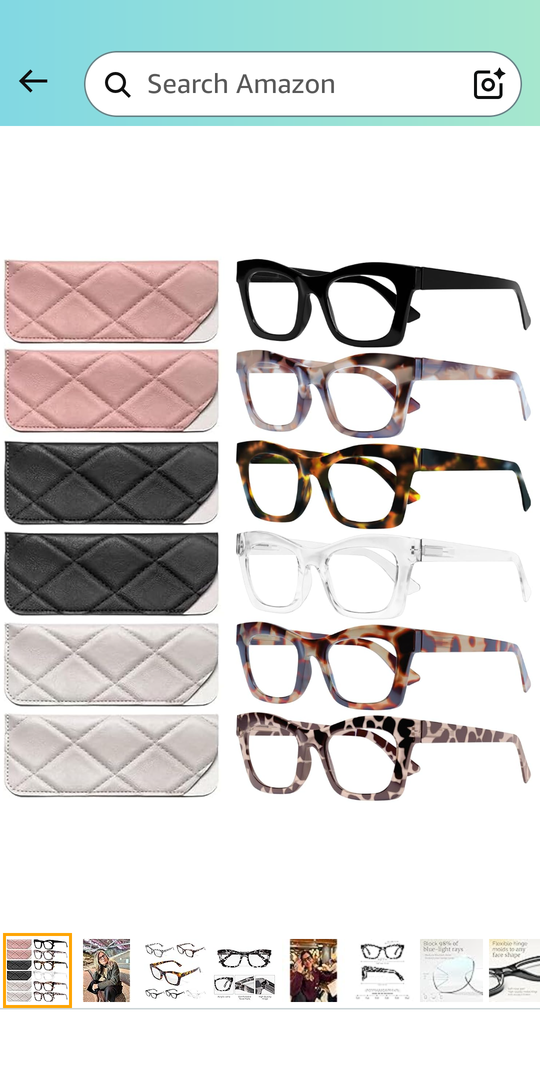 CCVOO Stylish Reading Glasses for Women, Eyeglasses, Blue Light Readers for Women, Computer Eye Glasses, Cheaters, +2.0