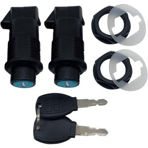 Universal RS Lock Set Fit for Harley Honda Yamaha Kawasaki Suzuki and so on RS Motorcycle Hard Saddlebags Black with 2 Keys