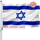 Israel Israeli Flag 3x5 Outdoor Double Sided- Heavy Duty Israeli National Country Flags of Israel with 2 Brass Grommets 4 Rows Stitched