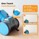 NEWBULIG Canister Vacuum Cleaners for Home, Bagless Vacuum Cleaner, Blue
