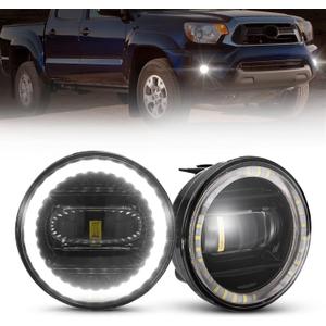 BUNKER INDUST LED Fog Light with Daytime Running Lights for Tacoma 2005-2011/ Solara 2004-2006/ Tundra 2007-2012, Bumper Driving DRL Fog Lamp Assembly Kit