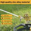 Impact Sprinklers for Yard with Metal Base, Heavy Duty Zinc Alloy Water Sprinkler for Lawn, Automatic 360 Roating for Large Lawn and Garden, Coverage up to 5,800 Sq.Ft, Olive
