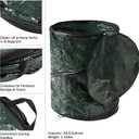 29.5-Gallon Pop Up Outdoor Garbage Can - Collapsible Trash Can for Parties, Yard Waste, or Laundry - Camping Accessories by Wakeman