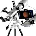 ESSLNB Telescope for Adults, 80mm Aperture 700mm Astronomy Telescopes for Beginners, High Transmission Travel Professional Refractor Telescope with Stargazing APP Wireless Remote Phone Adapter 
