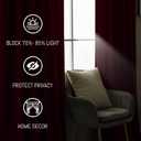 Yakamok Velvet Curtains 84 inches 2 Panels - Luxury Room Darkening Wine Red Curtains for Bedroom Living Room Thermal Insulated Super Soft Window Drapes Rod Pocket, Wine Red, W52 x L84 inches