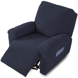 NORTHERN BROTHERS Recliner Cover, Stretch Recliner Covers That Stay in Place, Washable Lazy Boy Recliner Chair Covers, Furniture Protector Recliner Slipcovers for Dog Kid, Dark Blue (31"D x 28.5"W x 34"H)