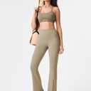 AFITNE Women's Flare Leggings High Waist Yoga Pants with Pockets Tummy Control Workout Casual Bootcut Pants (S)