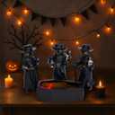 4Pcs Halloween Plague Doctor Figurine with Light-Up Skeleton in Coffin  Mini Gothic Resin Halloween Decorations for Tabletop, Mantel, Indoor Display Gifts for Indoor Home Decor