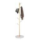 Snaikor Metal Coat Rack with Natural Marble Base, Modern Coat Rack Freestanding, Sturdy Coat Tree Stand, Golden Hall Tree for Jacket Hat Bag Entryway